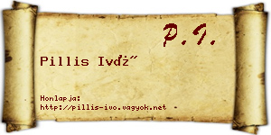 Pillis Ivó névjegykártya